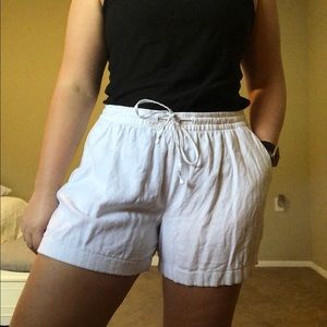 White Linen Blend Fabric Old Navy Shorts